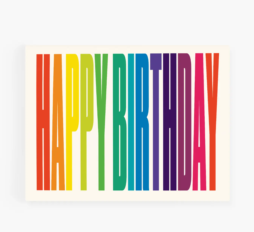 Happy Birthday Rainbow Card by paper&stuff | Beach House Greetings